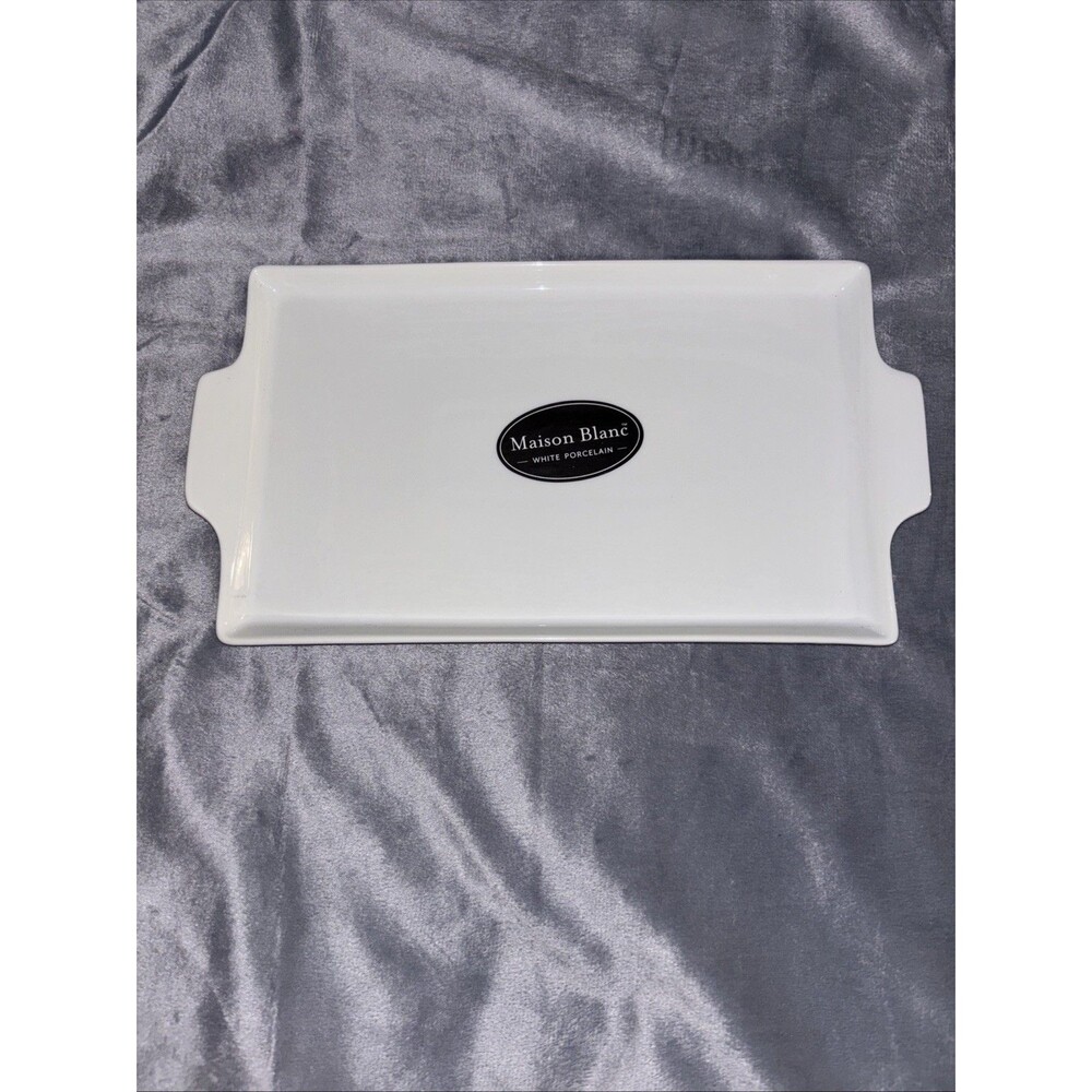 Madison Blanc White Porcelain Tray 11”x7” New Microwave And Dishwasher Safe